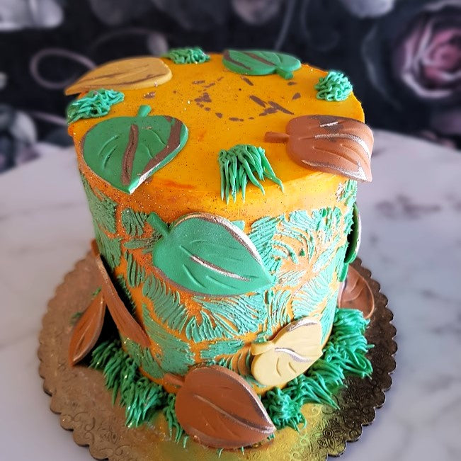 Autumn Fall themed cake, Autmn Fall palette cake, thanksgiving cake, holiday cake vegas, bakery near me, birthday cake, vegas cake delivery