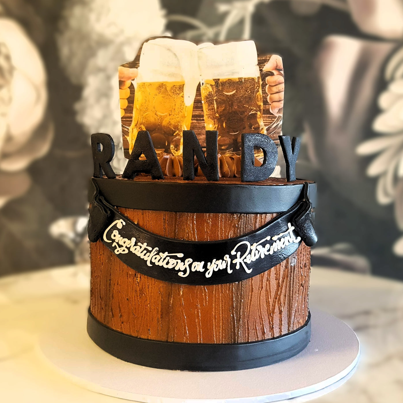 Cool mens cake, mens birthday, beer party, cake delivery vegas, dads cake, retirement cake, brew barrel