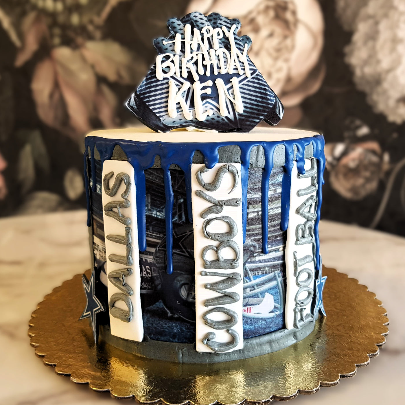 Dallas Cowboys, football cake, sports, hobbies, mens cake, superbowl, bakery vegas 