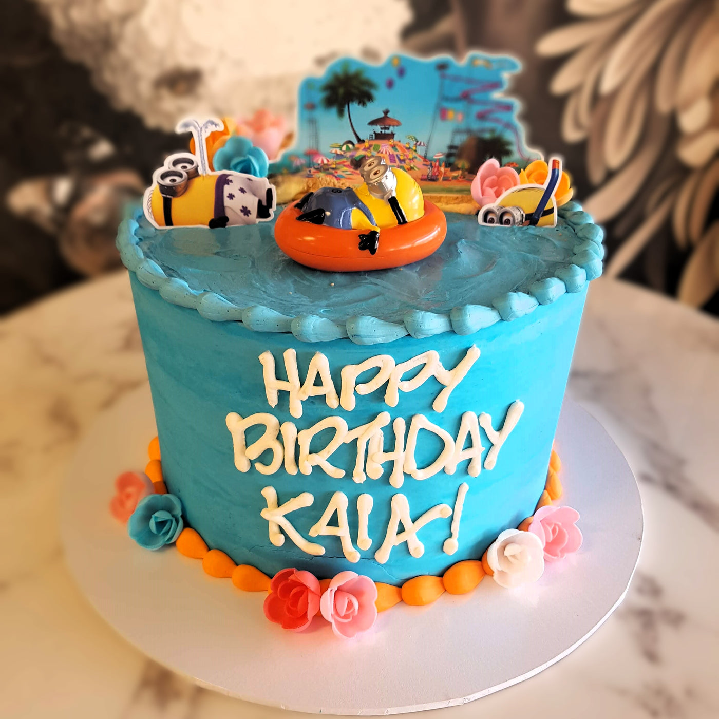 Minions, Pool Party Cake, Bababa BabaNaNa, Despicable Me, Kids Cake, Cool cake, Bakery near me, Best cakes vegas