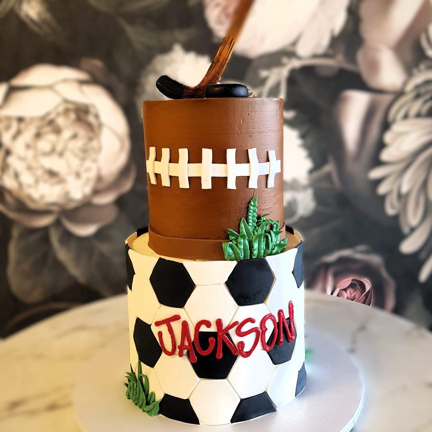 Soccer cake, football cake, sports, hobbies, mens cake, superbowl, bakery vegas 