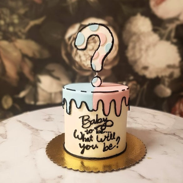 Gender Reveal Cake, Boy or Girl Cake, Gender Reveal Party, Cake Delivery Vegas, Bakery Near Me, baby, what will you be?, new mom, pregnancy cakes, baby sprinkle, baby shower