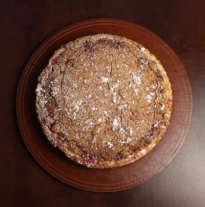 9" Nathan's Strawberry Rhubarb Pie | Sweet Powdered Sugar Dusted | Favorite