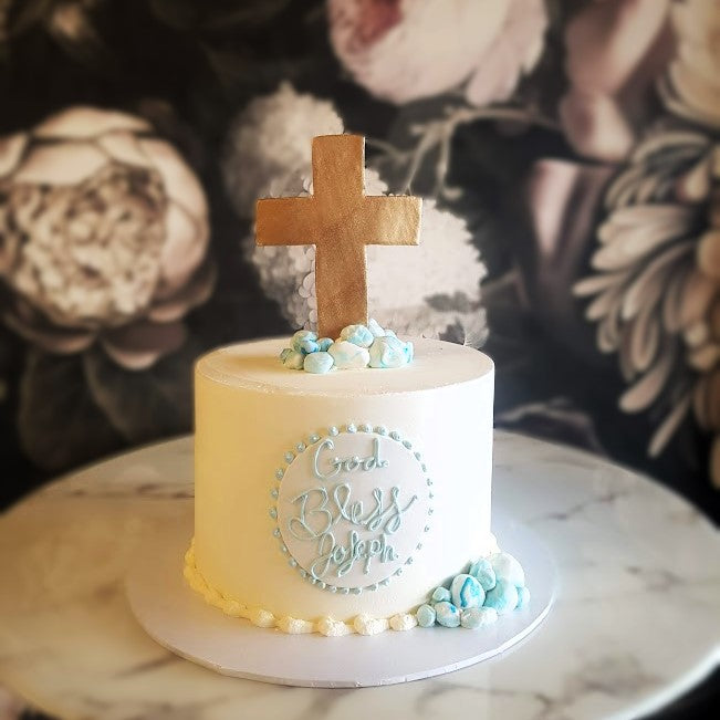 Baptism cake, baptismal, communion, spiritual event, bakery near me, best of las vegas