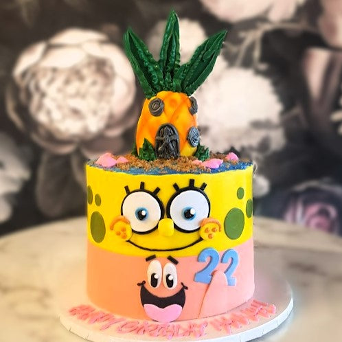 Spongebob and Patrick Bikini Bottom Cake