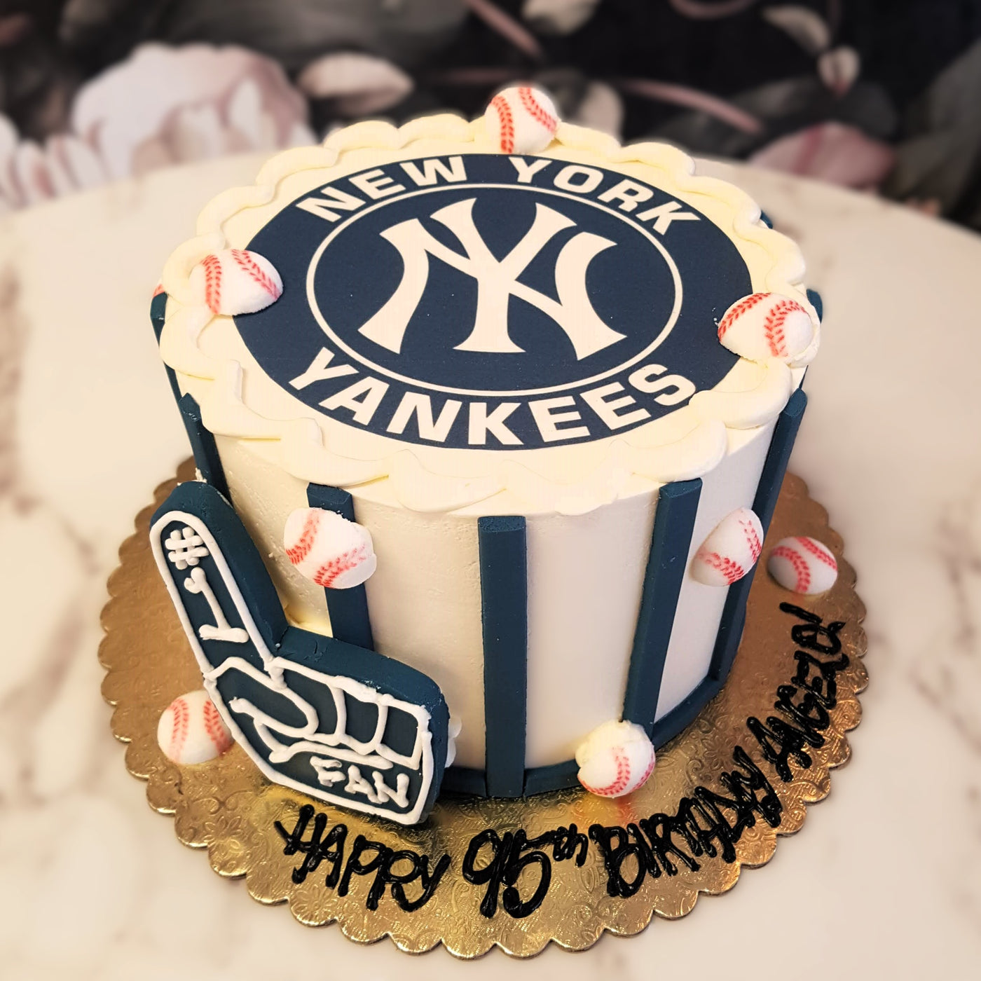 Yankees Fan Fever, Basebell, Sports cake, Hobbies, Mens celebration, Mens birthday, Cake delivery Vegas 