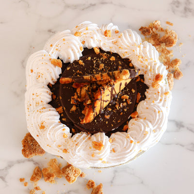 9" Peanut Butter Honeycomb Pie